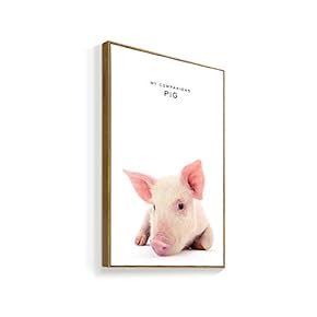 Framed for Living Room Bedroom Pig for