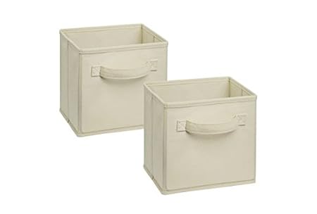 Closetmaid Mini Cubeicals Fabric Drawer 2 Pack Natural 1571