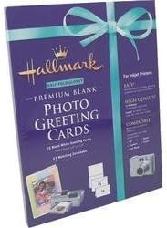 Sierra Entertainment Hallmark Premium Blank Photo Greeting Card - Letter - 8.5" x 11" - 74lb - Glossy - 15 x Sheet, 15 x Envelope - White