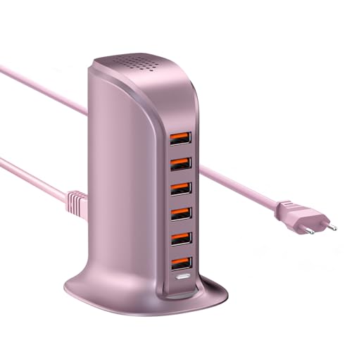 POANES Chargeur USB 6 Ports 50 W Multi USB Tower Station de... en promo sur Amazon