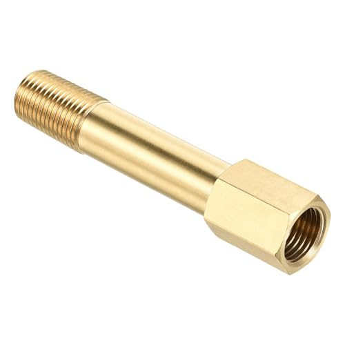 Photo 1 of Unifizz Brass Pipe Fitting Extension G1/4 Female to G1/4 Male Thread Adapter 75mm Length Hex Connector Reducing Pipe Coupling 4Pcs