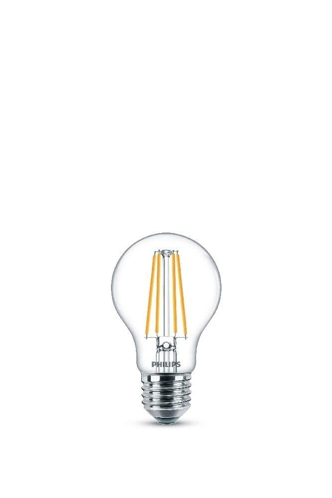 Philips LED Classic A60 Clear Light Bulb [E27 Edison Screw] 8.5W - 75W Equivalent, Cool White (4000K), Non-Dimmable 929002025555