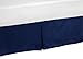 Navy Twin Bed Skirt for Blue, Lime Green and White Stripes Collection Teen Bedding Sets