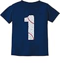 Tstars TeeStars - Baseball 1st Birthday Gift For One Year Old Infant Kids T-Shirt 18M Navy