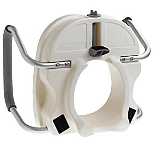 Carex EZ Lock Raised Toilet Seat With Handles, 5 Inch Elevated Handicap