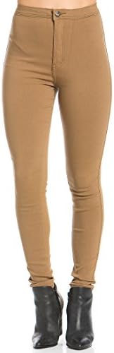 Super High Waisted Stretchy Skinny Jeans in Mocha (S-XL)