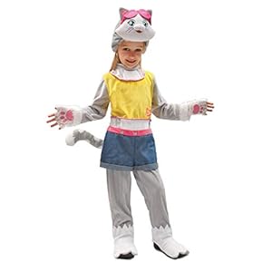Ciao-Milady gattina 44 Gatti costume travestimento bambina (Taglia 4-6 anni) Disfraz para niños, color grigio, rosa, (11239.4-6)