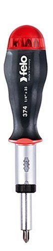 Click Here to See More Images Felo 0715752223 Multi Bit Screwdriver with Reversible Ratchet and 8 bits, 370 Series