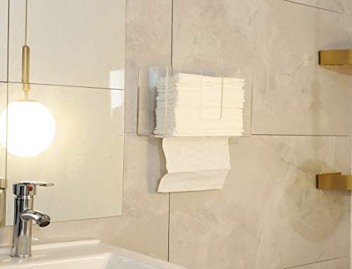 IEEK Paper Towel Dispenser Wall Mount Acrylic Paper Towel Holder for ...