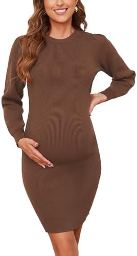 brown maternity sweater dress Ecavus Women's Wrap V-Neck Maternity Dress for Photoshoot Baby Shower Pregnancy Outfits Black : Clothing, Shoes & Jewelry SIZECHART_vixen-dress-size-chart This fitted rib knit Peach Color Coral Orange Size:L: Men 6.5-9.5 Women 8-11