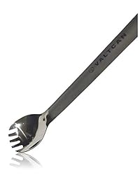 valtcan Mango Largo de titanio Spork Tazón Pulido
