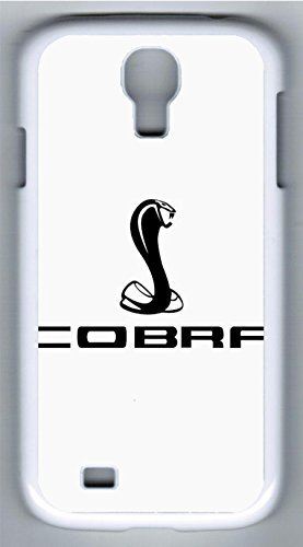 Samsung Galaxy S4 Case, S4 Case - Best Protective White Slim Hard Case Cover for Samsung Galaxy S4 I9500 Ford Mustang Cobra Shelby Car Logo 4 Hard Case Back Cover Protector for Samsung Galaxy S4 I9500