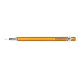 Caran d'Ache 849 Fountain Pen, Fluorescent Orange with Aluminum Body, Nib M (840.030)