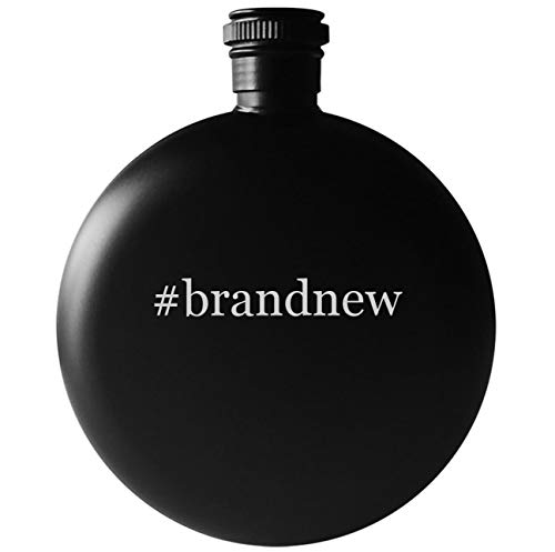 #brandnew - 5oz Round Hashtag Drinking Alcohol Flask, Matte Black