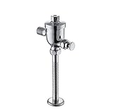 Brass Button Type Manual Exposed Urinal Flush Valve , Polished Chrome