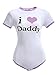 Littleforbig Cotton Romper Onesie Pajamas Bodysuit - I Love Daddy Pattern S