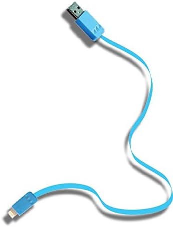 Symtek USB Apple Certified Flat Cable for iPhone 7/6/6s/ PLUS, Blue,  TP-MFI-105BL