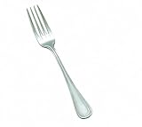 Winco 0036-05, Deluxe Pearl Extra Heavy 18-8 Stainless Steel Dinner Fork, Classic Old Fashioned Flatware, 12-Piece Pack