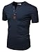 H2H Mens Casual Slim Fit Henley T-Shirts Short Sleeve Crew-Neck Basic Designed