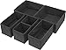 Simple Houseware Underwear Drawer Organizer for Lingerie/Undergarment/Bra/Panty/Sock/Onesie, Set of 6, Black