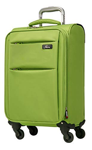 Skyway USA - Flair -Lightweight Ergonomic Spinner Polyeste 4 Wheel Expandable Upright (Lime, 20 Inch or 50 cm)