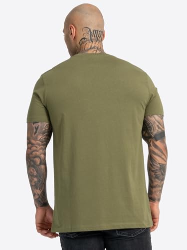 Homme Bangor Double Pack T-Shirt, Black/Olive, Medium