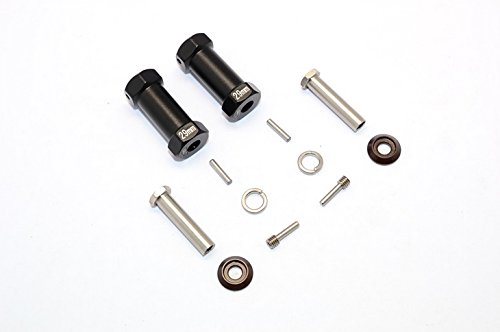 Axial RR10 Bomber Upgrade Parts Aluminum Wheel Hex Adapters 29mm Width (Use For 4mm Thread Wheel Shaft & 5mm Hole Wheel) - 1Pr Set Black