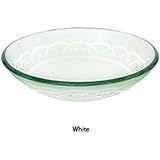 Decolav White Etched Art Glass Vessel Sink Bathroom Vanity Bowl 1020-WH