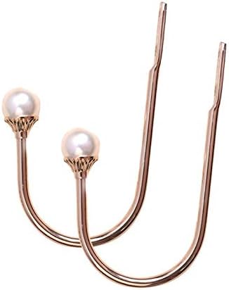 Curtain Tiebacks Silver Gold Curtain Holdbacks Vintage Wall Mounted Pearl Curtain Tiebacks Holder One Pair (Gold)