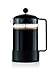 Bodum 51oz Brazil French Press Coffee Maker, High-Heat Borosilicate Glass, Black - Made in Portugal