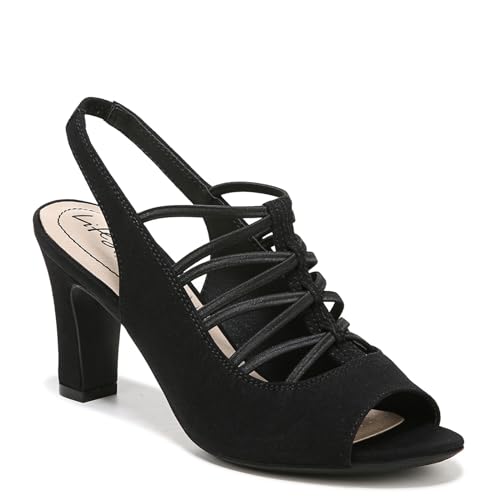 LifeStride Womens Cabaret Slingback Dress Sandal Black 6.5 W