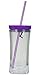 Contigo 16oz Shake n' Go Tumblers Lilac & Clear, 2 Pack Includes Extra Straws