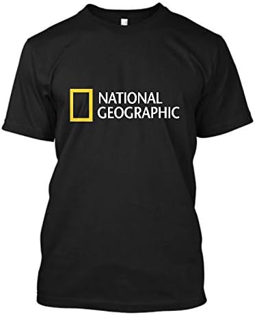 New National Geographic Logo Short Sleeve Men's Black T-Shirt