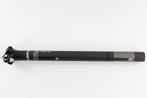 QILEFU Mountain Bicycle Alloy 3K Carbon Seatpost Road Carbon Fibre Bike Seatposts MTB 27.2/ 30.8/ 31.6x350mm (gray 27.2350)