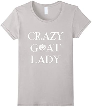 Womens Funny Goat Shirt - Cute Crazy Goat Lady Shirt Medium Silver