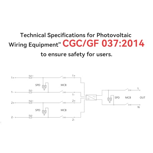 PVC Surge Protector, DC500V2-2-2+AC230V1-1, Solar Connection Box, Flash Protection, DC Separation Switch, PV System, 2 String 2DC+1AC, DC Combiner Box, Switch