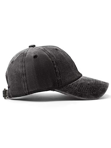 image for Norme 2 Pieces Toddler Baby Baseball Cap, Distresed Plain Cotton Hat, 