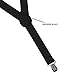 CoverYourHair Black Solid Suspenders - Stylish And Practical Solid Suspenders In Black