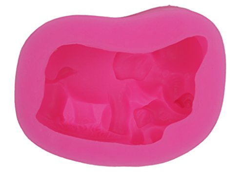 Longzang S348 Elephant Mould Art Silicone Soap Craft DIY Handmade Molds, Pink
