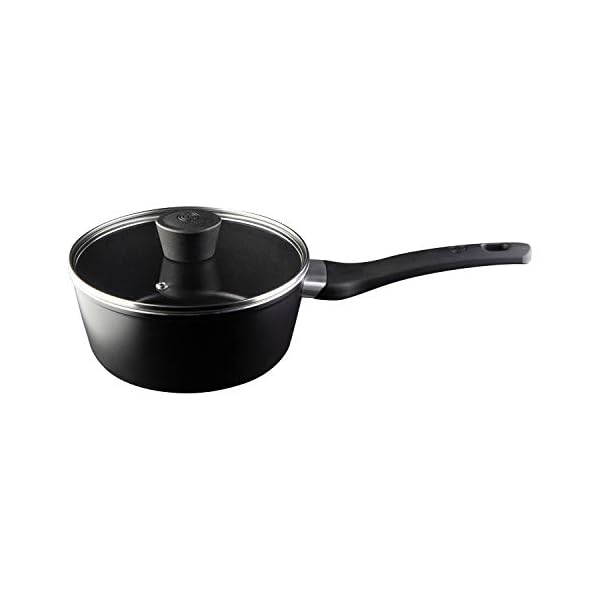 Masterchef Non Stick Saucepan for Induction Hobs 18cm Sauce Pot with Lid for all Cooking Surfaces Swiss Engineered…