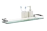 Organize It All Wall Mounting Glass Shelf with Chrome Finish and Rail (Kitchen)