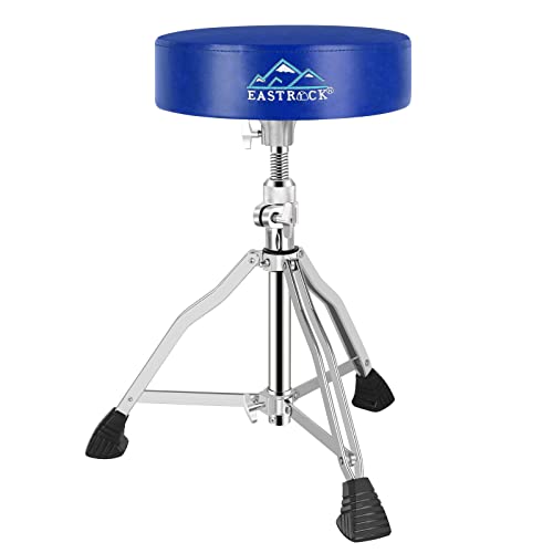 EASTROCK Drum Throne Adjustable Height Swivel Padded Drum Stool Seat