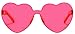 One Piece Heart Shaped Rimless Sunglasses Transparent Candy Color Eyewear(6 Color)