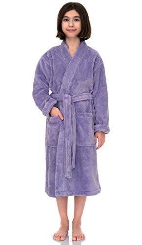 thumbnail image 2 of Ikevan Girls Fleece Hooded R𝐨bes Warm Tie Dye Printed Plush Bath R𝐨be Soft Flannel R𝐨be For Kids Soft (Pink, 4-6 Years 2 of 14