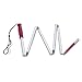 MABIS Lightweight Aluminum Folding Collapsible Cane for The Blind or Visually Impaired, Handgrip and Red Tip, 50 Inch Length']