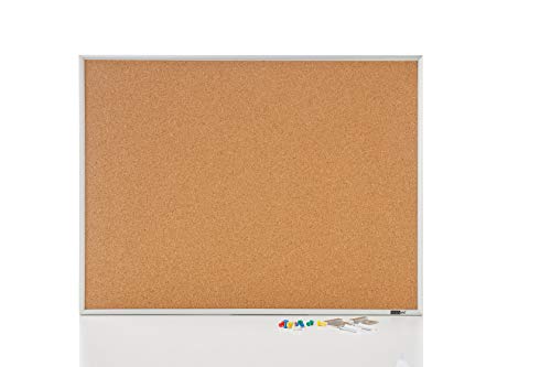 Innovart Cork Bulletin Board, Cork Board,Aluminum Frame 10 Pcs Colored Push Pin Included (24 x 36 inch) - Thumbnail 2