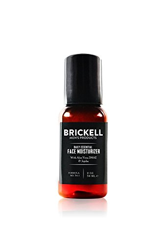 Brickell Men's Daily Essential Face Moisturizer for Men, Natural and Organic Fast-Absorbing Face Lotion with Hyaluronic Acid, Green Tea, and Jojoba, 2 Ounce, Unscented (Best Natural Oil For Face Moisturizer)