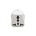 European Travel Plug Adapter, Power Plug Schuko Type E/F for Germany, France, Europe, Russia,South Korea,Egypt, Iran, Indonesia,2-Pin Grounded Plug (Type E/F,3 Pack, Grounded)- White Color