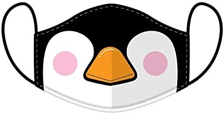 Reusable Face Covering - Non Medical Large Size Adult (Cutiemals Penguin), Multicolor
