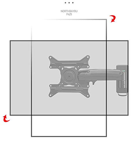 NB North Bayou Monitor Wall Mount LED & LCD TV Mount Gas Strut Arm Fits 27"- 45" Computer Monitors or TV from 6.6lbs to 28.6 lbs